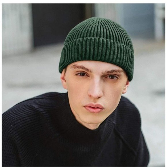 Green Cuff Beanie - Picture 3 of 4